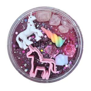 Speelklei Eenhoorn met Bio glitter en Edelstenen