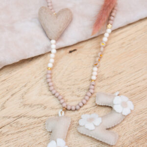 Verjaardagsketting Heart Nude Cijfer
