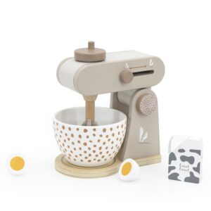 Label Label Ik leer koken- Houten Keukenmixer Nougat