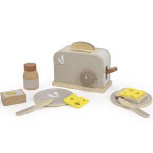 Label Label Ik leer koken- Houten Broodrooster Nougat