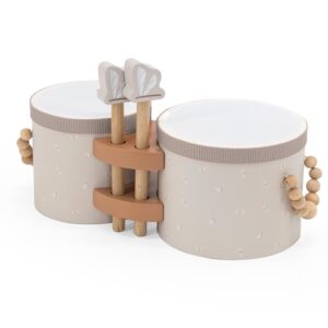 Label Label Ik leer muziek maken- Houten Bongo's Nougat